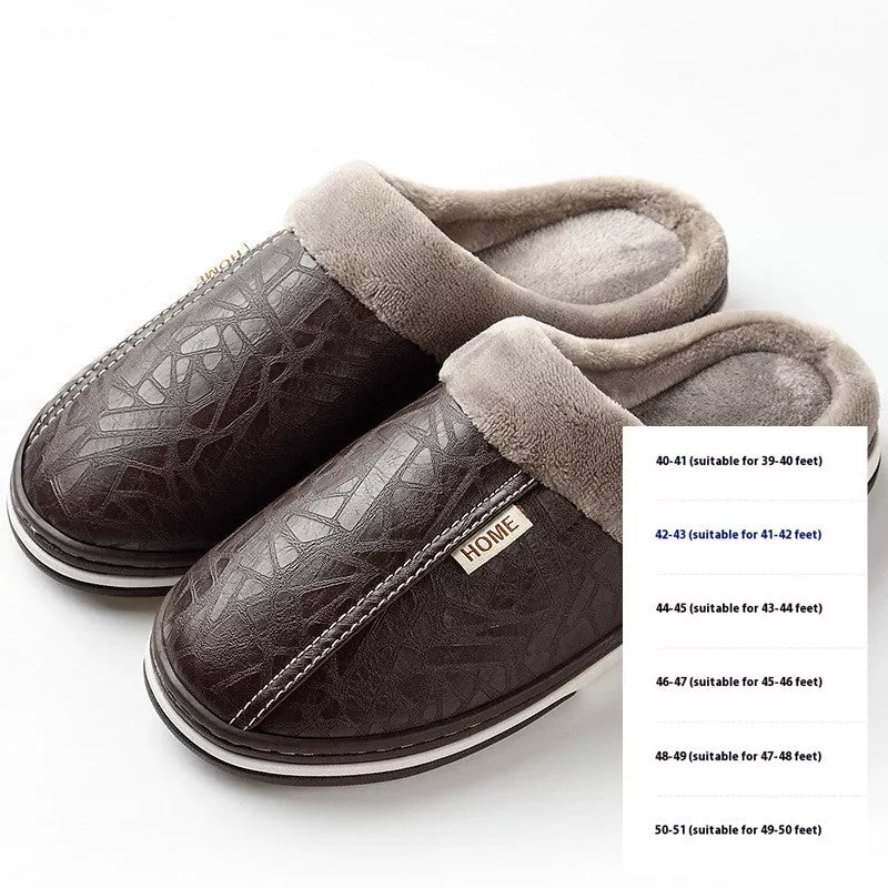 PU waterproof cotton slippers in various colors for men and women
