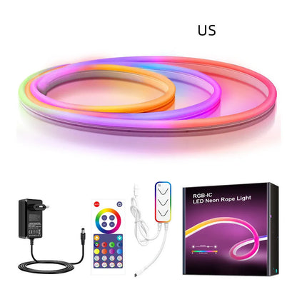 Graffiti Smart WiFi LED Neon Bar strip light in 3m or 5m length, 144W, IP68 waterproof, with remote control and power cord.