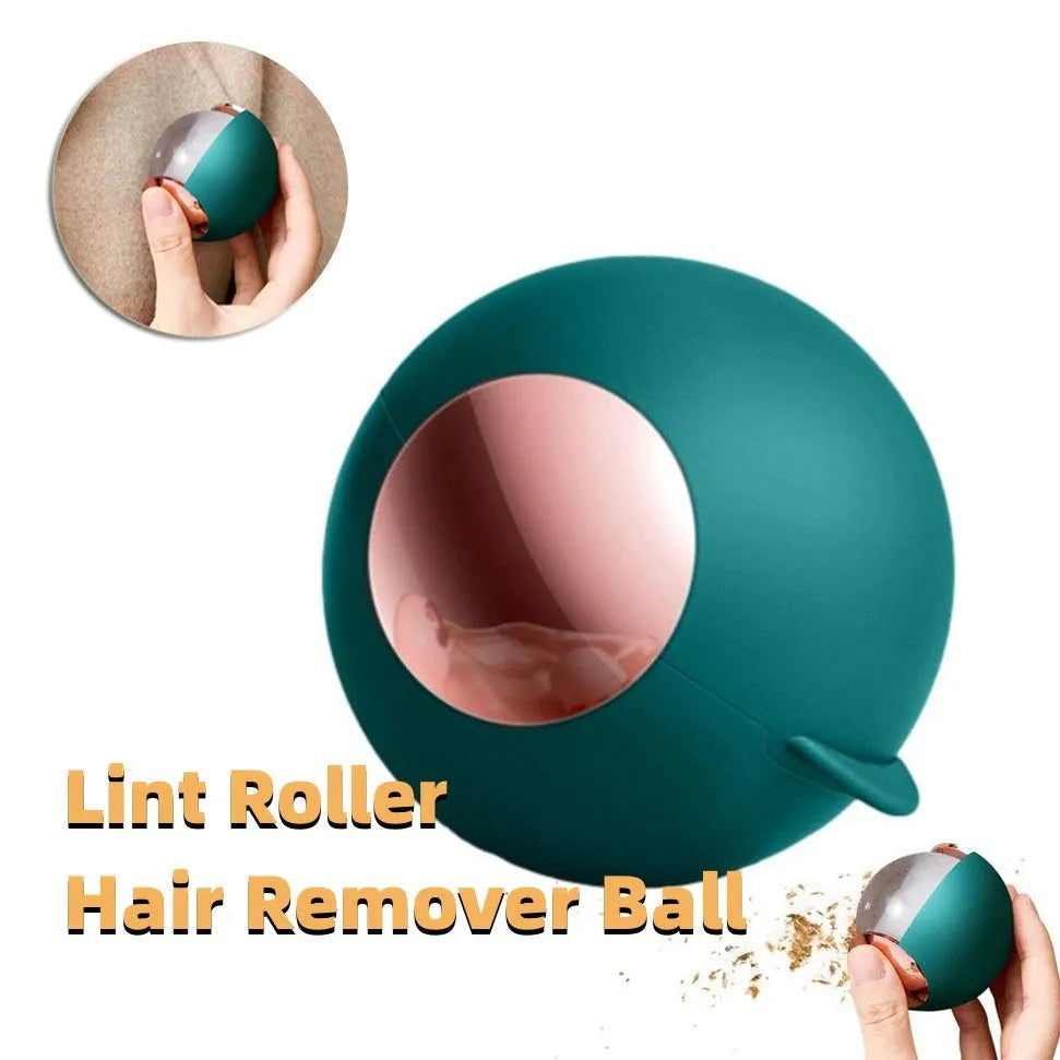 Green Gold reusable gel lint roller ball for removing pet hair from fabrics.