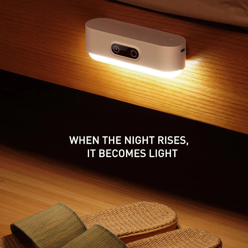 Versatile LED desk lamp with magnetic base, adjustable brightness, and automatic on/off sensor