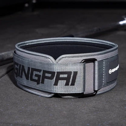 Abdominal exercising band in Army Green colour, adjustable for waist support during squats and weightlifting