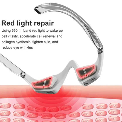 Rechargeable eye massager with micro-current technology to reduce wrinkles, dark circles, and eye puffiness