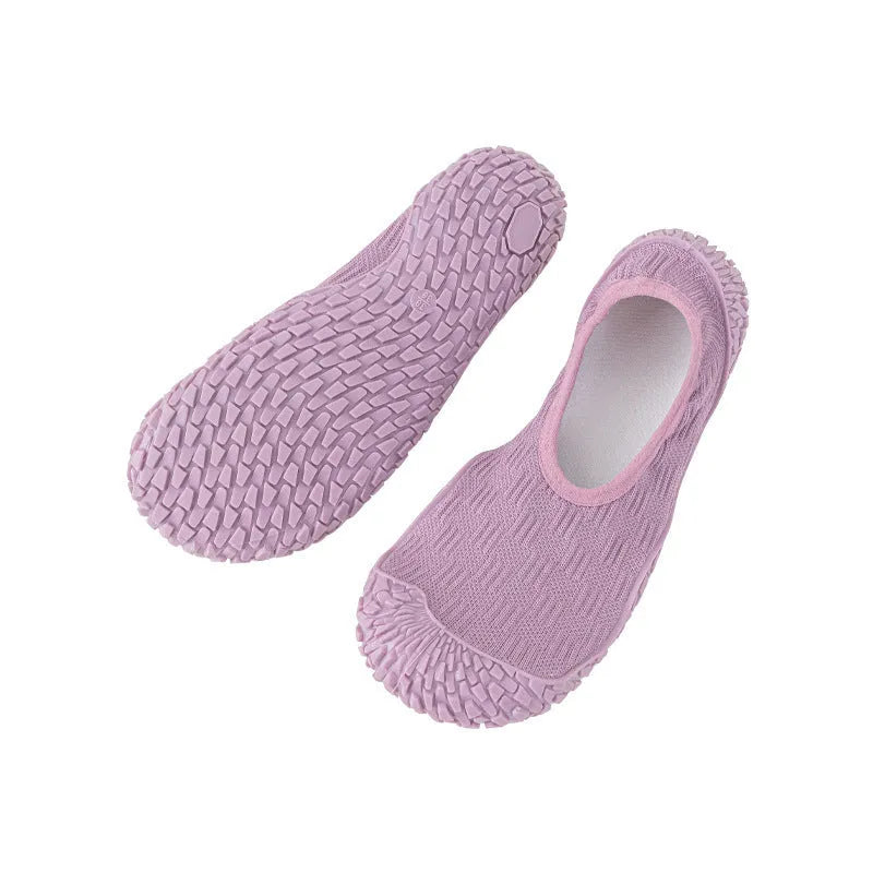 Women's indoor fitness shoes with soft rubber soles and breathable mesh lining in various colours