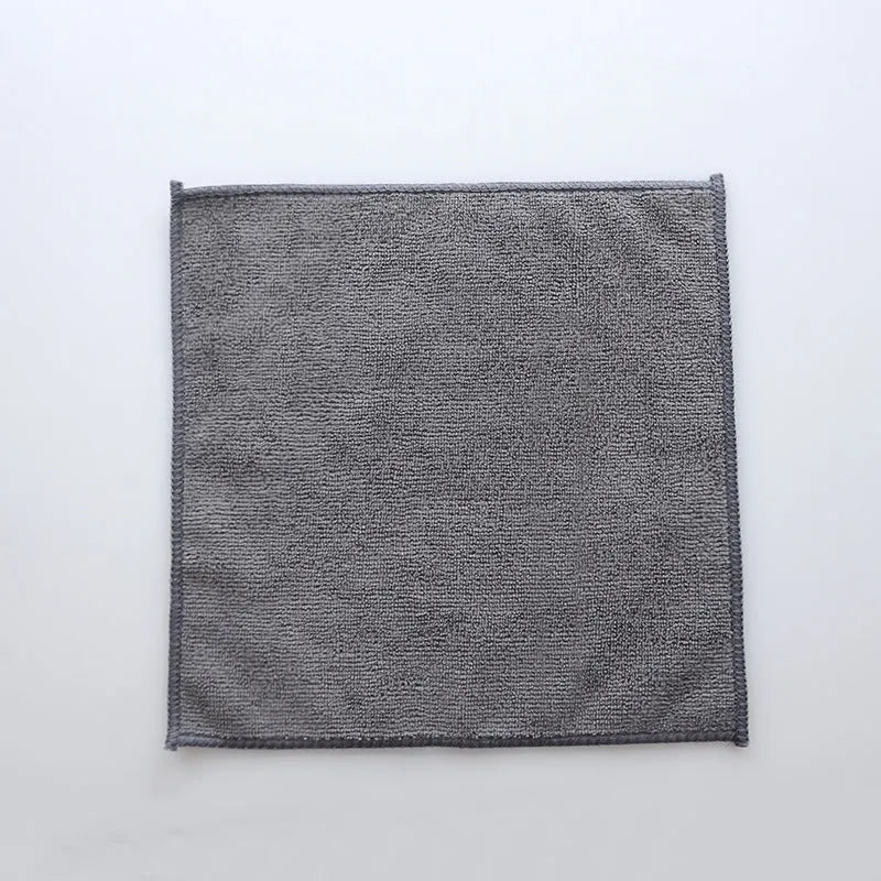 25x25cm grey microfiber kitchen cleaning cloth for oilproof pot and bowl cleaning