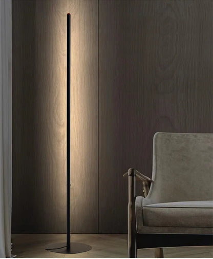 Aluminium alloy vertical floor lamp with USB plug-in, sizes 25cm, 50cm, and 100cm, for home or hotel use