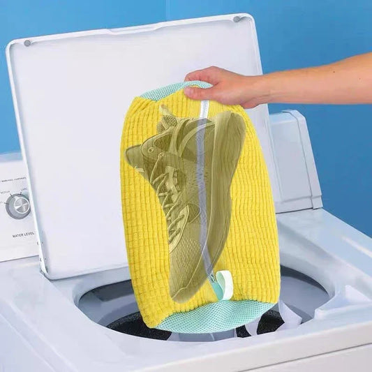 Premium Washable Shoe Laundry Bag - Gently Clean Shoes in Washing Machine