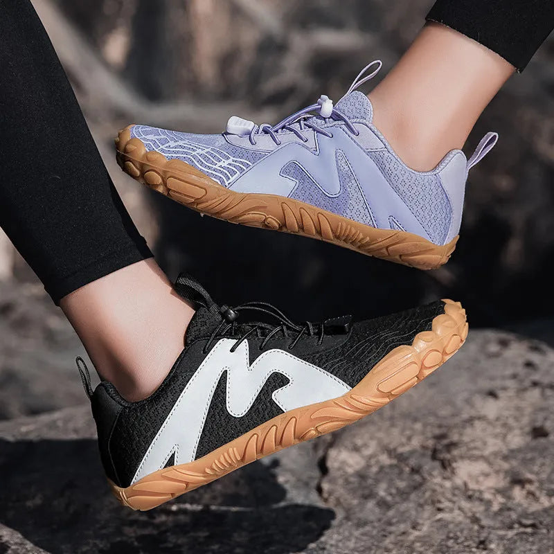 Couple sports climbing shoes with Flyknit lining and rubber sole in A83 colour options