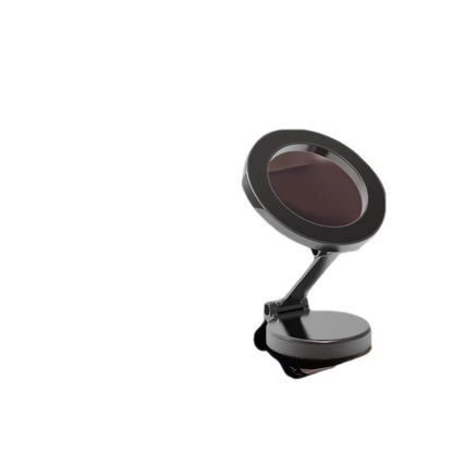 All-metal foldable magnetic car phone mount showing 360-degree rotation and dashboard mounting