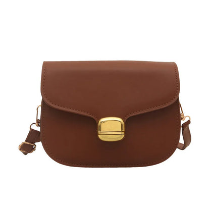 Simple PU leather women's handbag with phone pocket and change compartment in six colour options