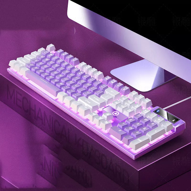 Wired computer keyboard in multiple colors for gaming and office use