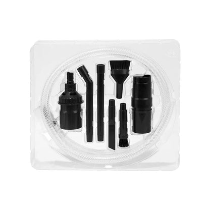 Vacuum cleaner eight-piece tool set including crevice nozzle and dusting brush for cleaning spaces under 10 square metres