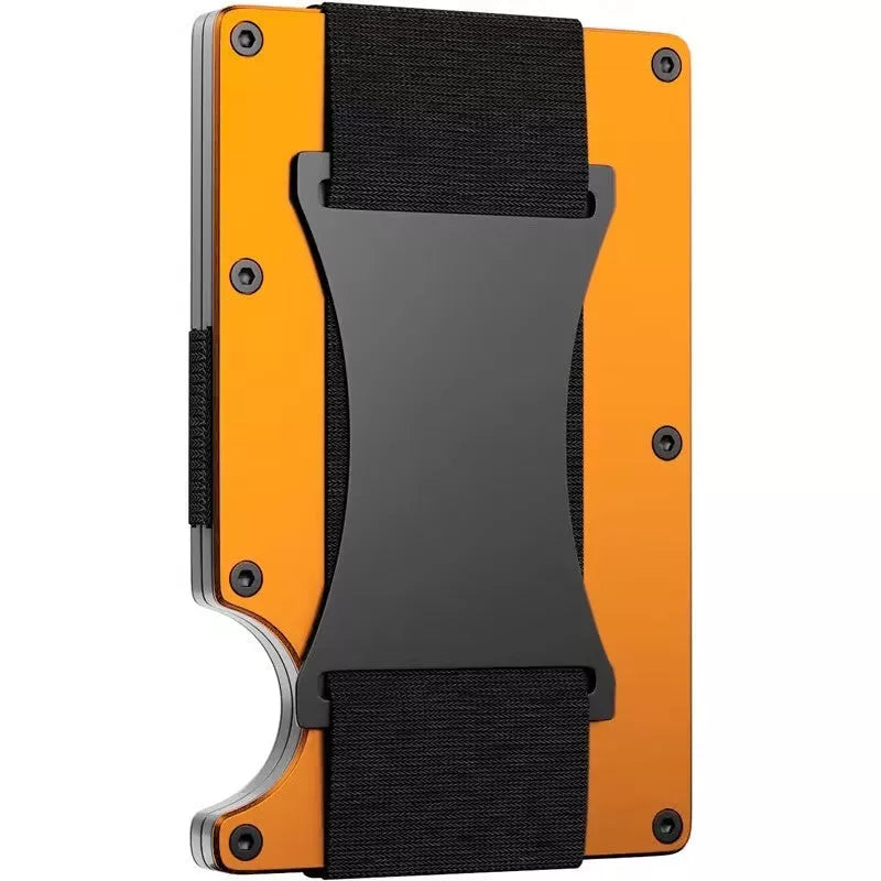 Metal carbon fiber wallet with RFID blocking technology in various colors