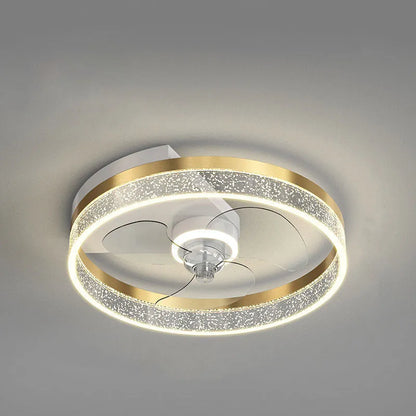 Landi modern Nordic-style LED ceiling lamp with fan for children's rooms, iron construction
