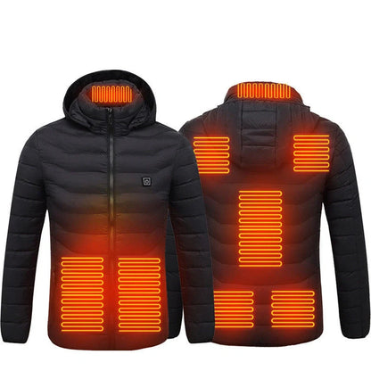 Men's electric heated puffer jacket for winter warmth and style