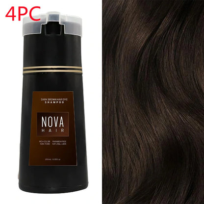 Natural 3-in-1 Hair Dye Shampoo for fast, lasting color and hair care