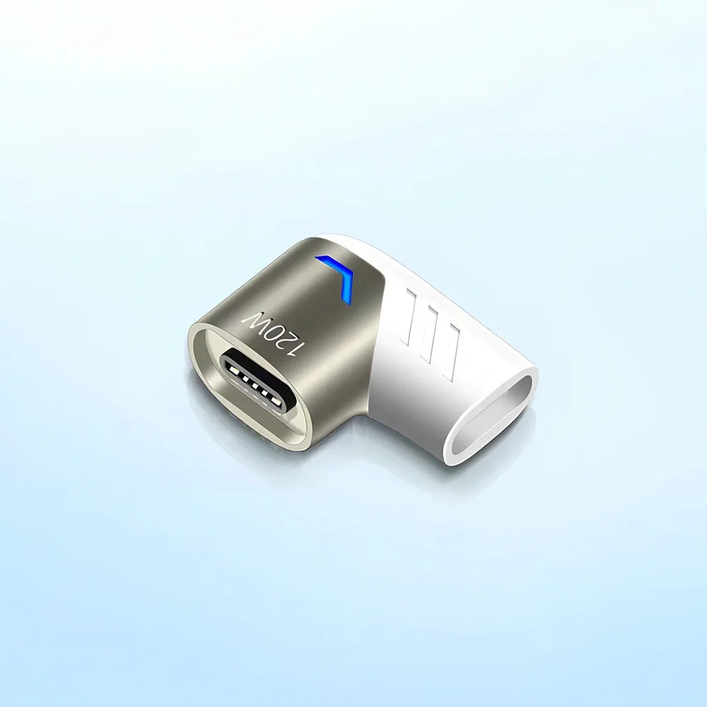 Dark grey elbow magnetic adapter showing 90-degree design and magnetic connection interface