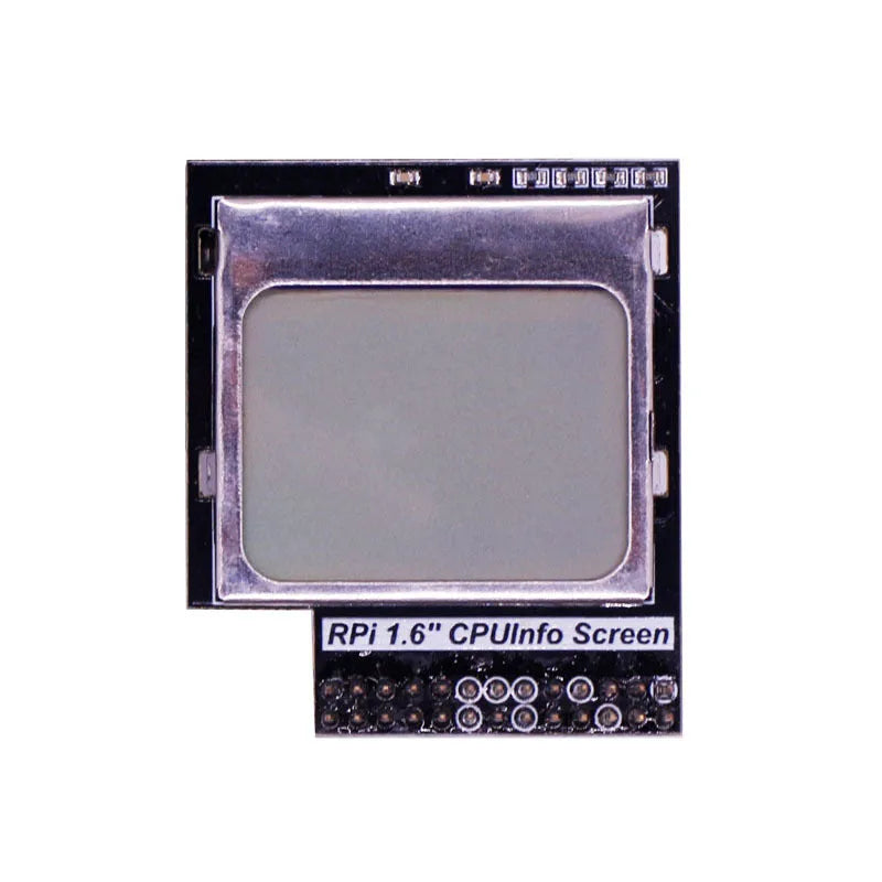 Raspberry Pi 1.6-inch LCD display with backlight switch for CPU monitoring in smart home setups