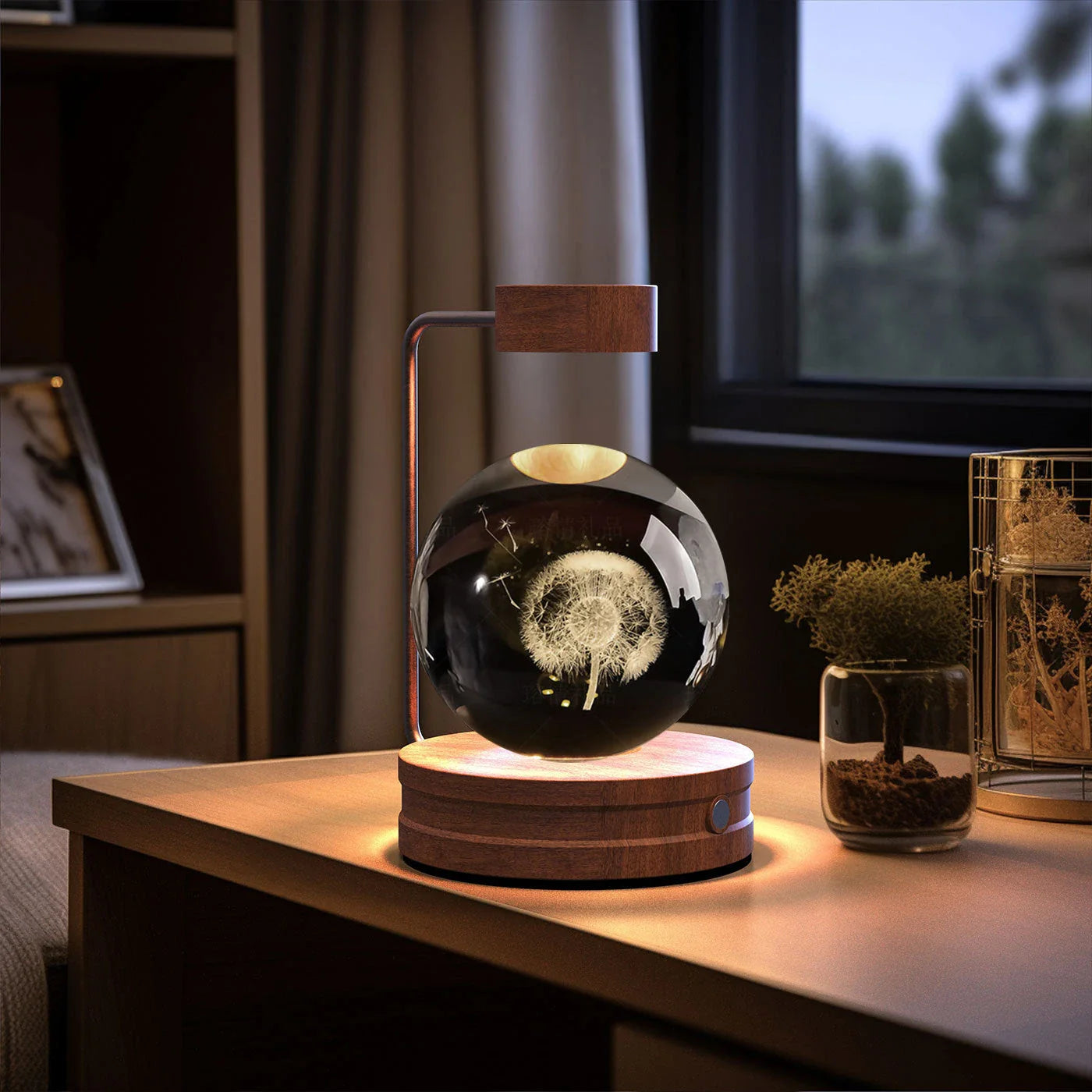 Captivating Crystal Ball Dinosaur Nightlight with Warm, Soothing Glow