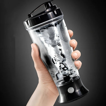 Mini automatic protein powder electric mixing cup in black, green, white, or orange colours