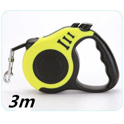 Automatic telescopic pet traction rope in vibrant colors with one-handed braking system