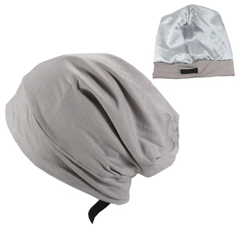 Adjustable men's satin lined hood in multiple colors for spring and autumn wear