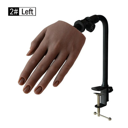 Silicone nail art practice fake hand model for manicure training in various colours