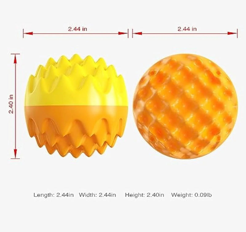 Durable squeaky dog ball toy for aggressive chewers dental health teeth cleaning spiky rubber ball floatable fetch training enrichment pet toys for all breed sizes