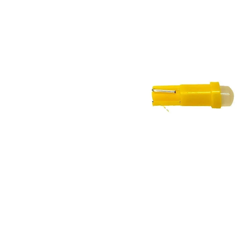 T5 LED car instrument bulb with ceramic base in multiple colours including blue, green, red and yellow