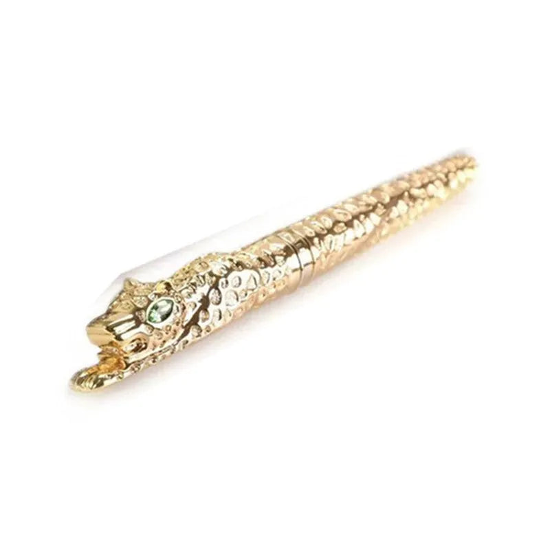 Embossed metal business pen in ancient silver or gold finish for office use and corporate gifting