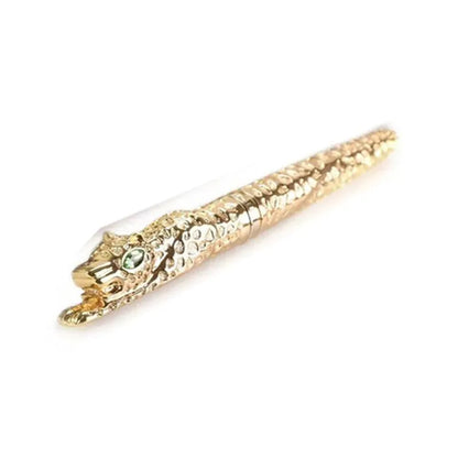 Embossed metal business pen in ancient silver or gold finish for office use and corporate gifting