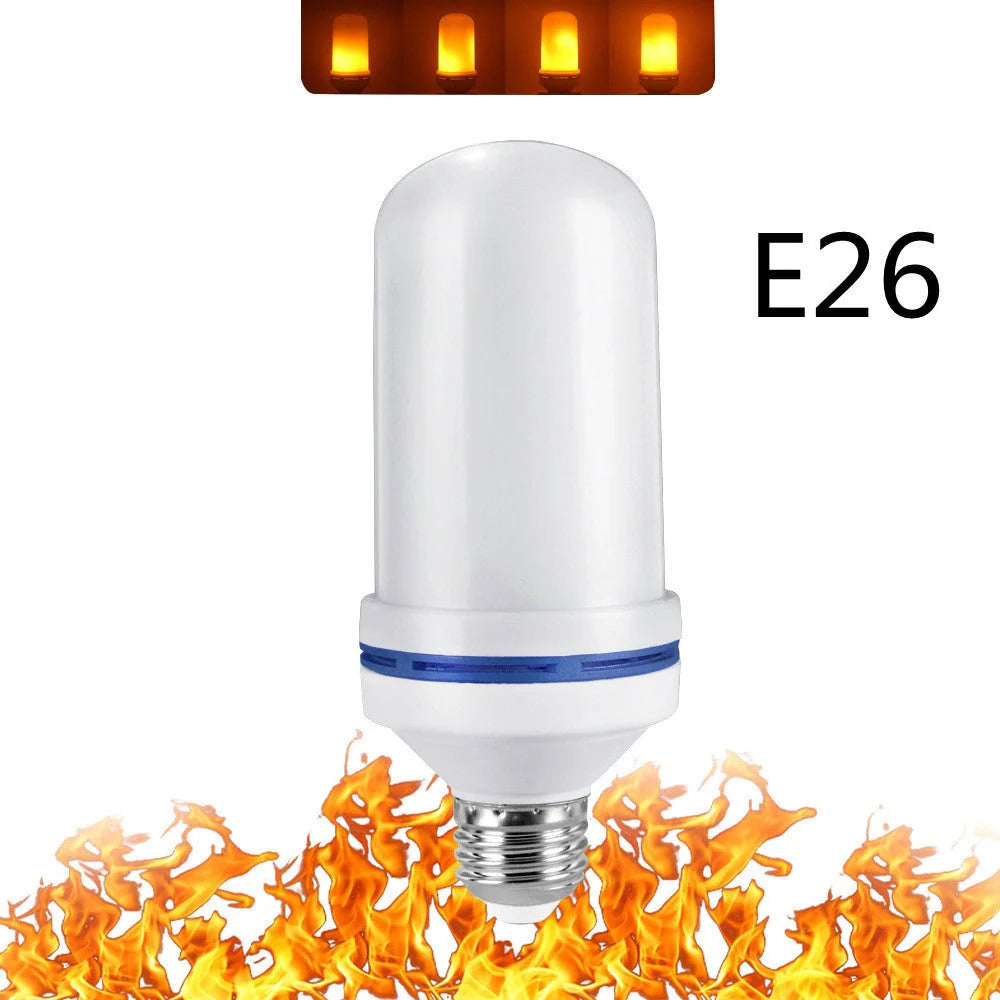 Flame-Flickering LED Bulb with Adjustable Intensity and Universal E27 Base for Cozy Ambiance