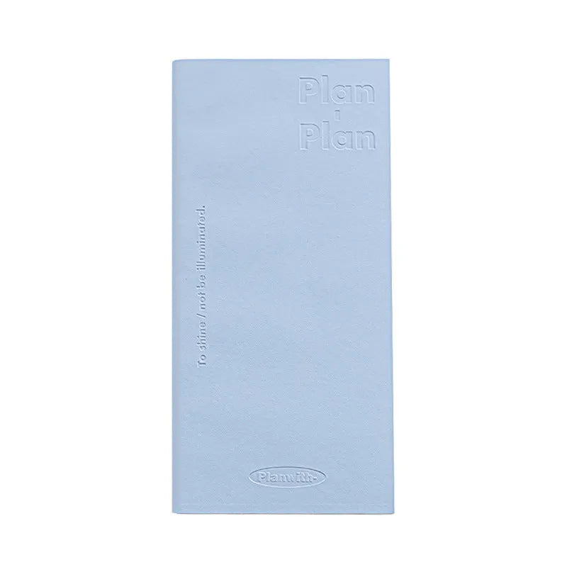 A5 embossed meter book with paper cover showing five colour options: white, purple, blue, grey, and protective cover
