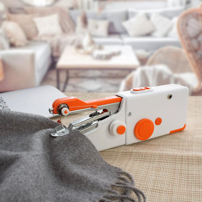 Portable Mini Hand Sewing Machine for quick fabric repairs, cordless operation, compact design