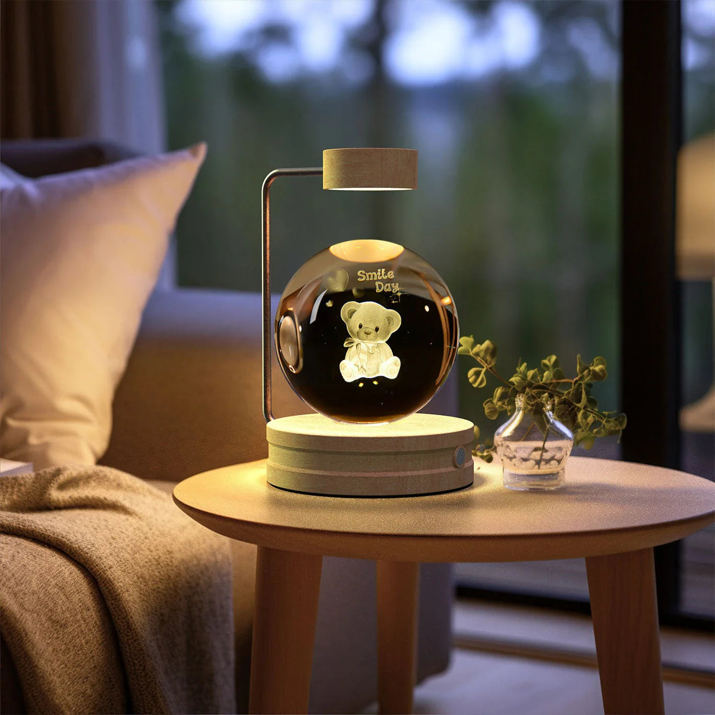Captivating Crystal Ball Dinosaur Nightlight with Warm, Soothing Glow