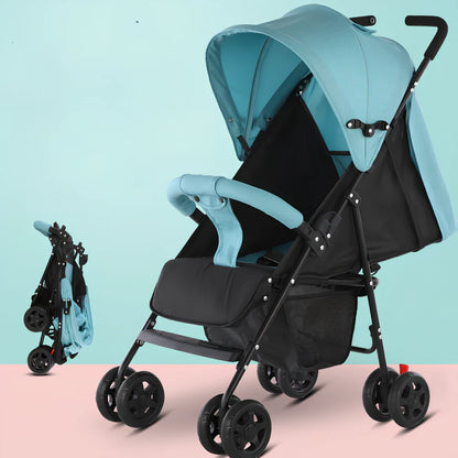 Lightweight baby stroller with wide 45cm seat and extended 90cm frame in noble purple colour