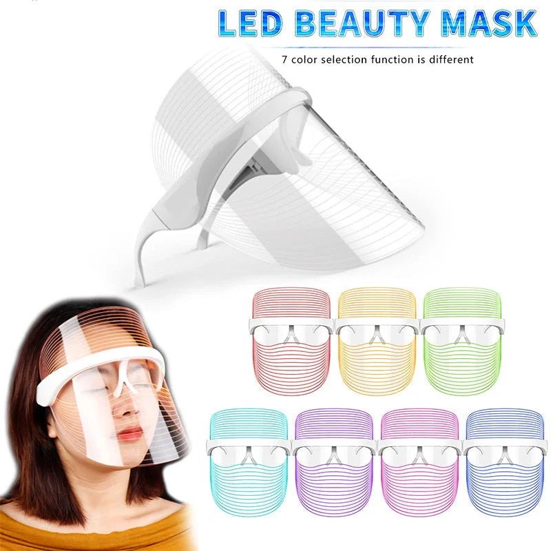 7 Color LED Mask for skin rejuvenation and anti-aging light therapy
