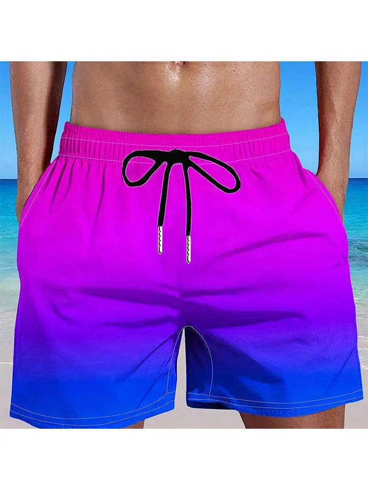 Men's grey gradient 3D print mesh sports shorts on a white background, showing shorts length and fabric texture.