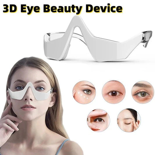 Rechargeable eye massager with micro-current technology to reduce wrinkles, dark circles, and eye puffiness