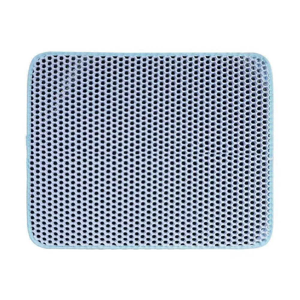 Waterproof cat litter mat with honeycomb design for easy cleanup