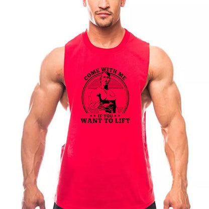 Men's cotton workout vest in various colors, perfect for sports and fitness activities