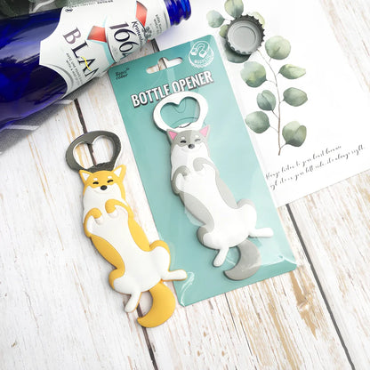 Animal-shaped bottle opener with alloy construction measuring 135mm long by 50mm wide