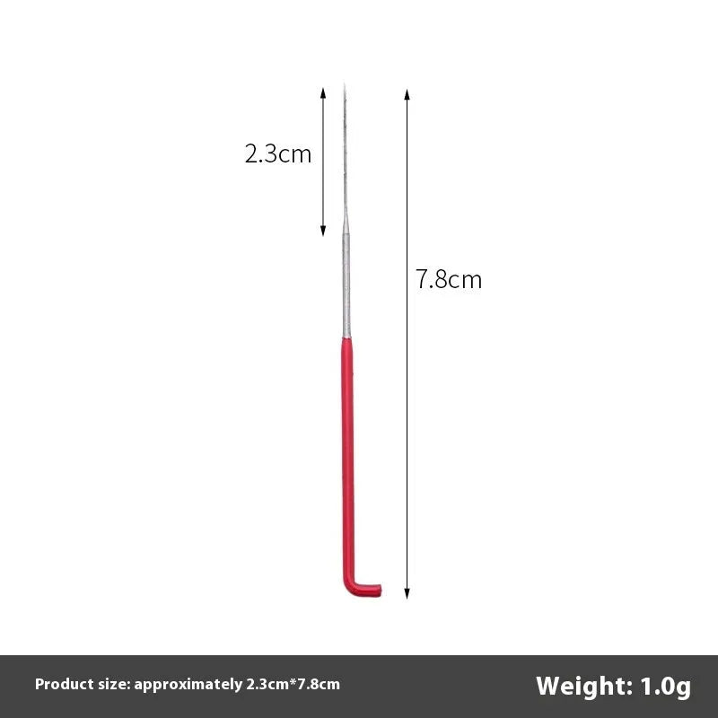 Wool felt stamp pin handicraft tool with oil-free needles in 9.0cm, 8.6cm and 7.8cm lengths and multiple needle types