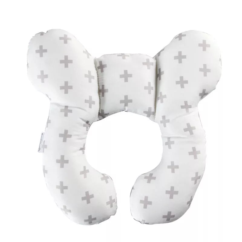 Baby U-shape pillow with cartoon pattern for neck support during travel