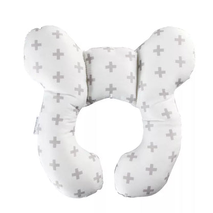 Baby U-shape pillow with cartoon pattern for neck support during travel