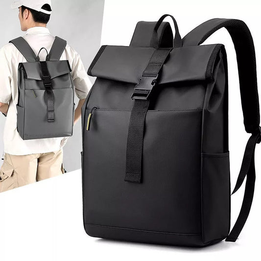 Waterproof Oxford cloth backpack for laptops and travel in gray, dark gray, and black