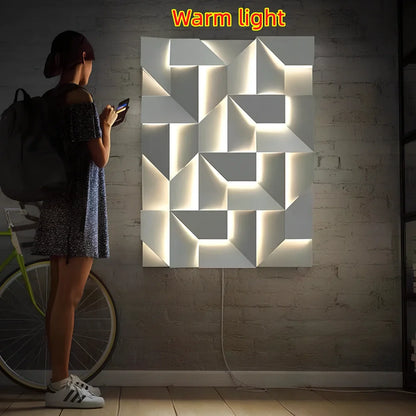Minimalist iron wall lamp in matte white with LED lighting and slim profile