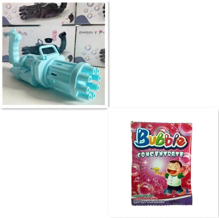 Colorful bubble blower machine toy for kids with various color options and bubble solution