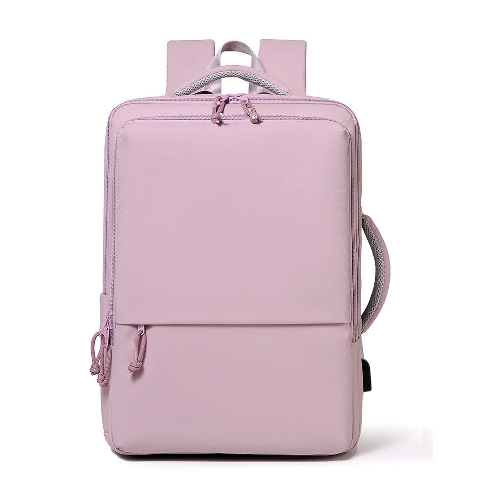 Waterproof Oxford cloth business backpack with air pillow belt system in black colour