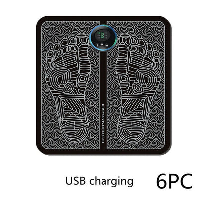 EMS Foot Massager Mat with adjustable modes and USB charging for foot relief