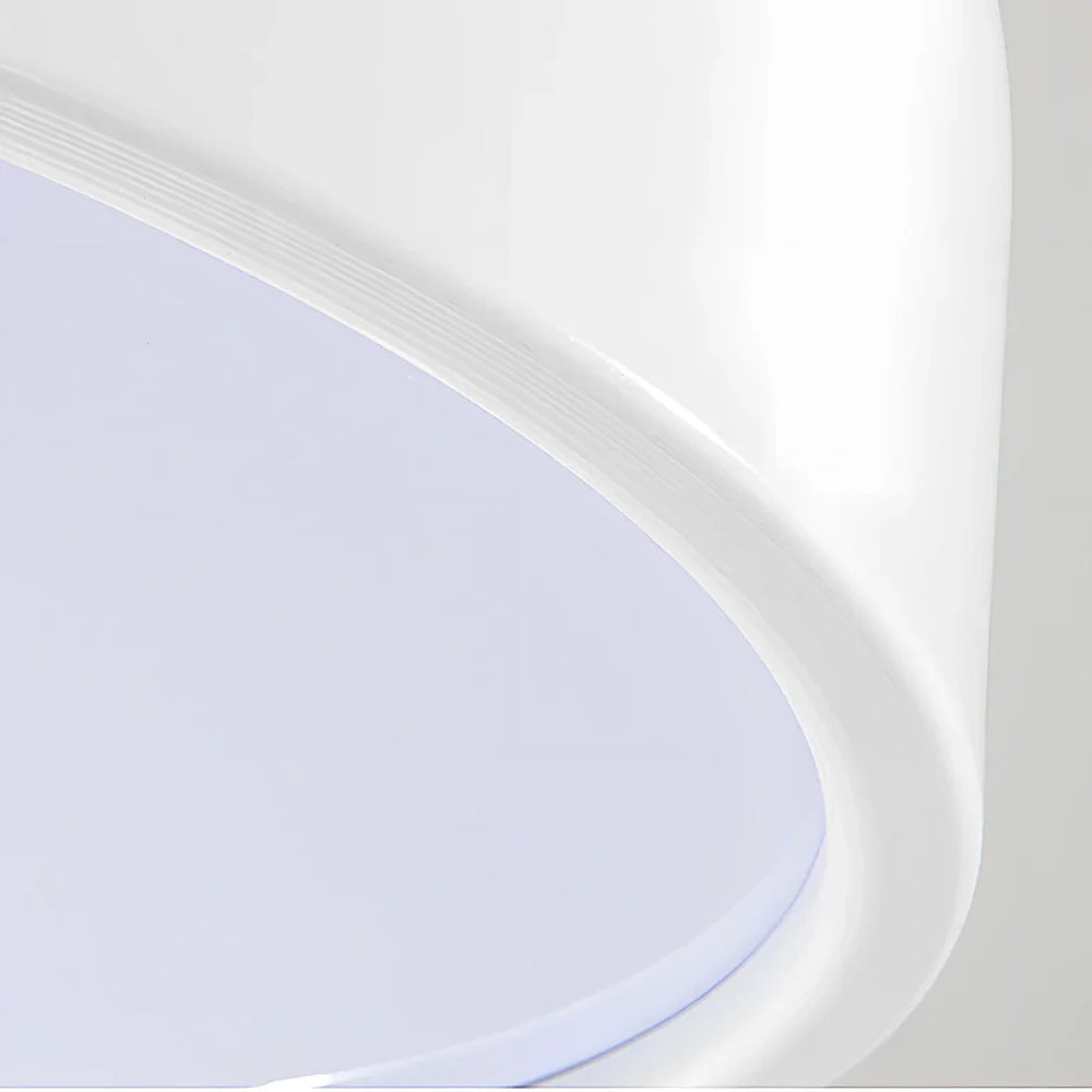 35cm linear Scandinavian chandelier with aluminium shade in black or white finish for dining table lighting